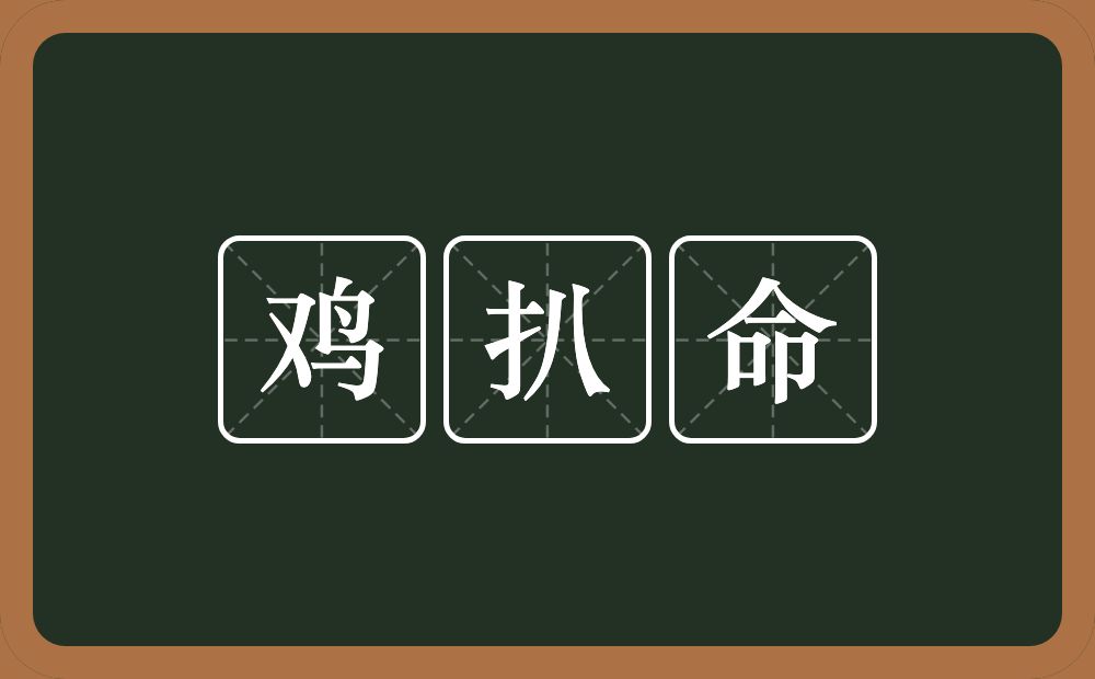 鸡扒命的近义词/反义词