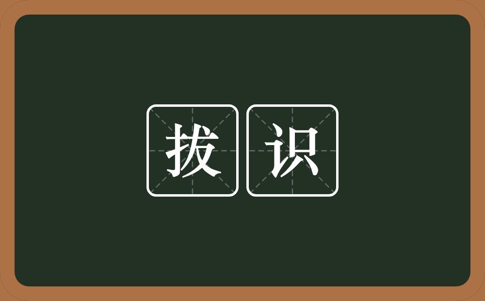 拔识的意思？拔识是什么意思？