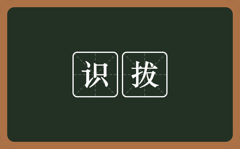 识拔的近义词/反义词