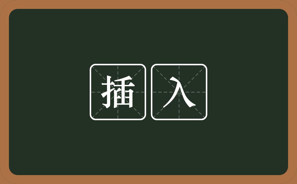 插入的意思？插入是什么意思？