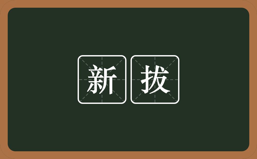 新拔的近义词/反义词