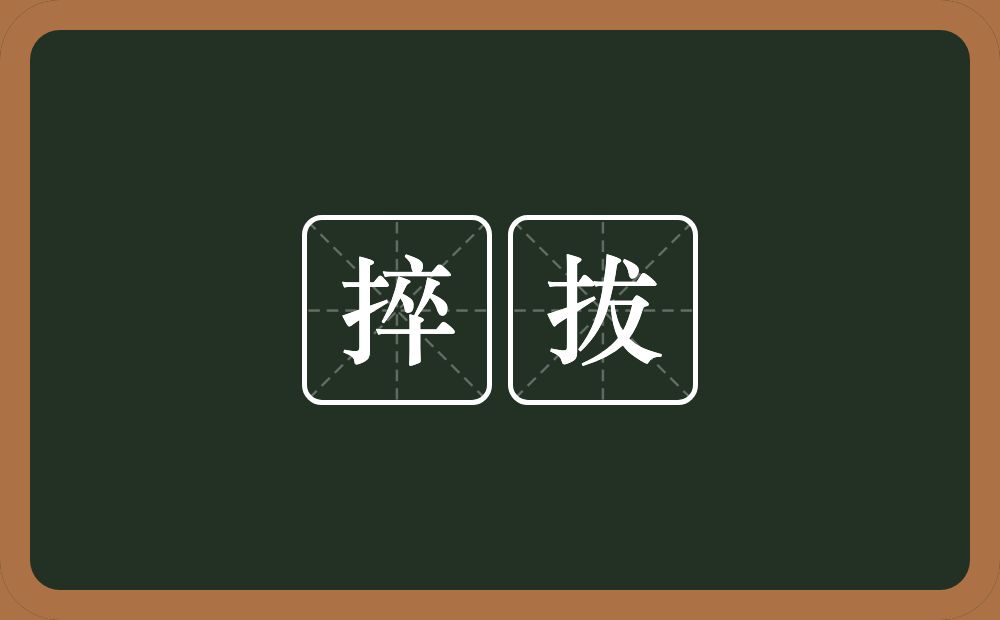 捽拔的近义词/反义词