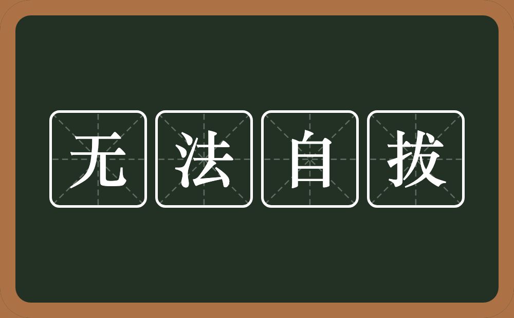 无法自拔的意思？无法自拔是什么意思？
