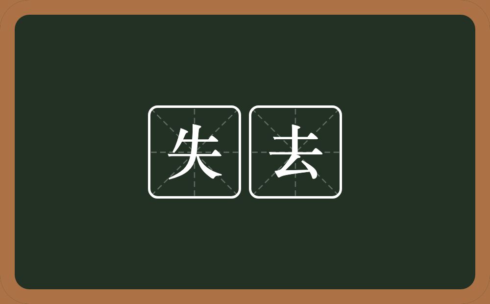 失去的意思?失去是什么意思?