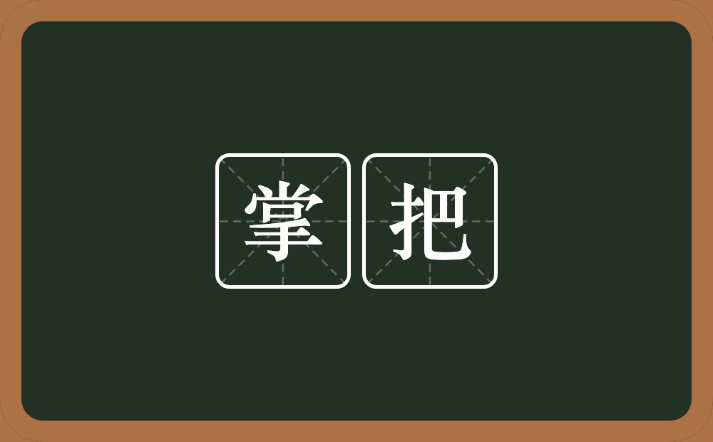 掌把的近义词/反义词