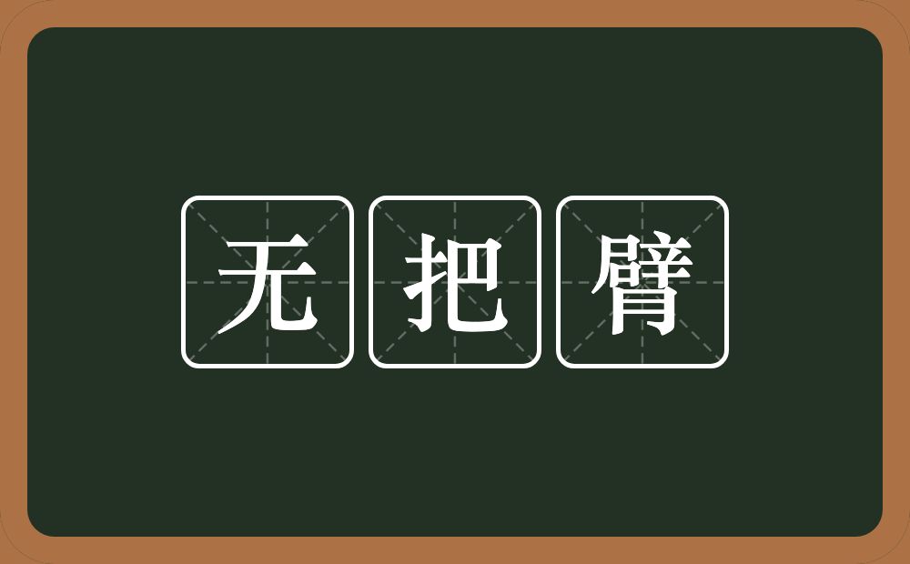 无把臂的意思？无把臂是什么意思？