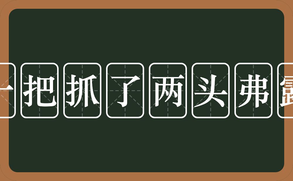 一把抓了两头弗露的近义词/反义词