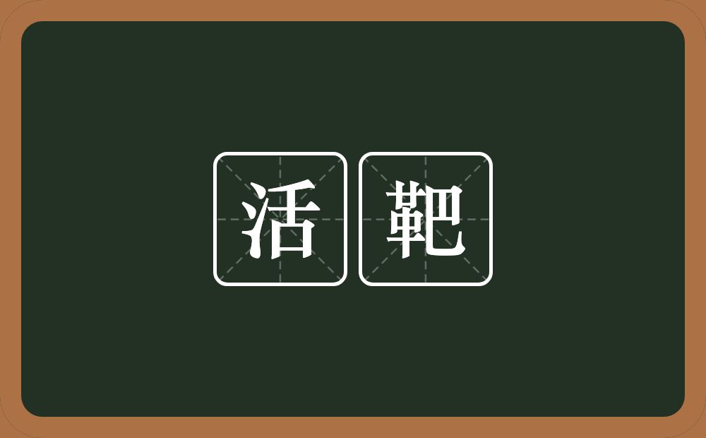 活靶的意思？活靶是什么意思？