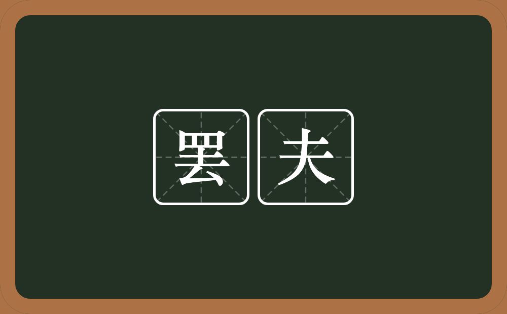 罢夫的意思？罢夫是什么意思？