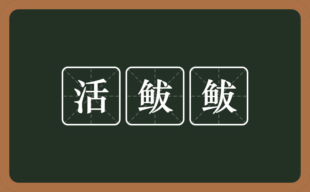活鲅鲅的近义词/反义词