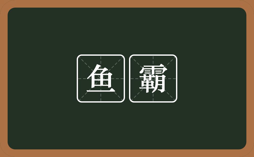 鱼霸的近义词/反义词