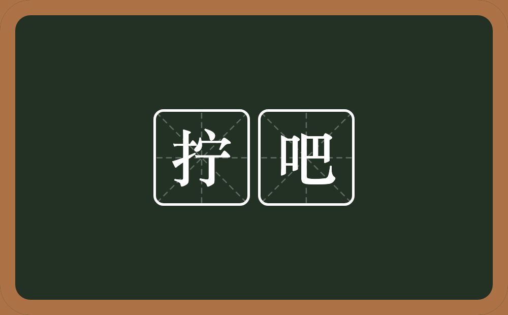 拧吧的意思？拧吧是什么意思？