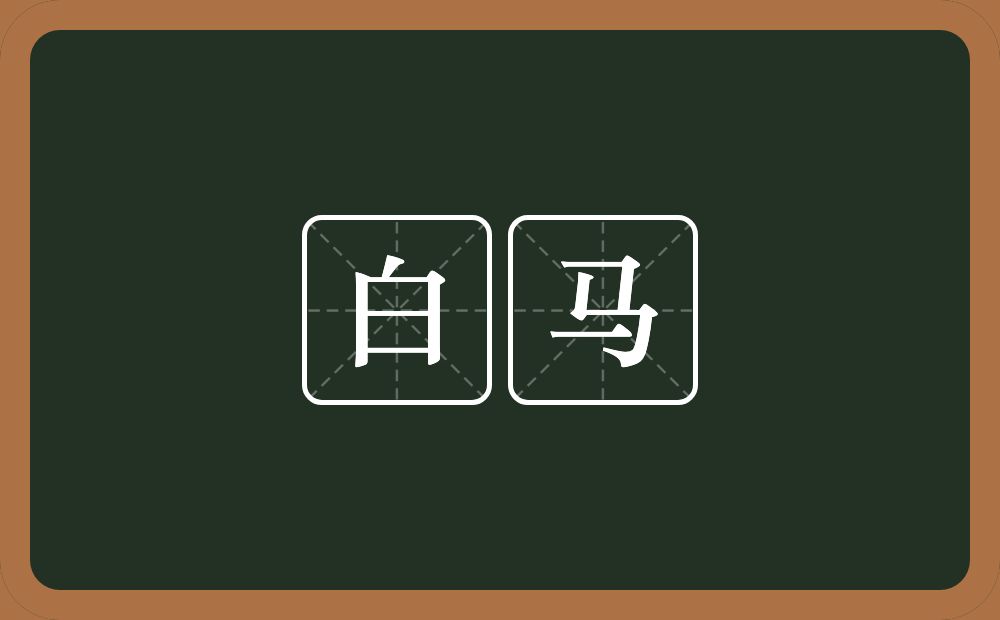 白马的意思？白马是什么意思？
