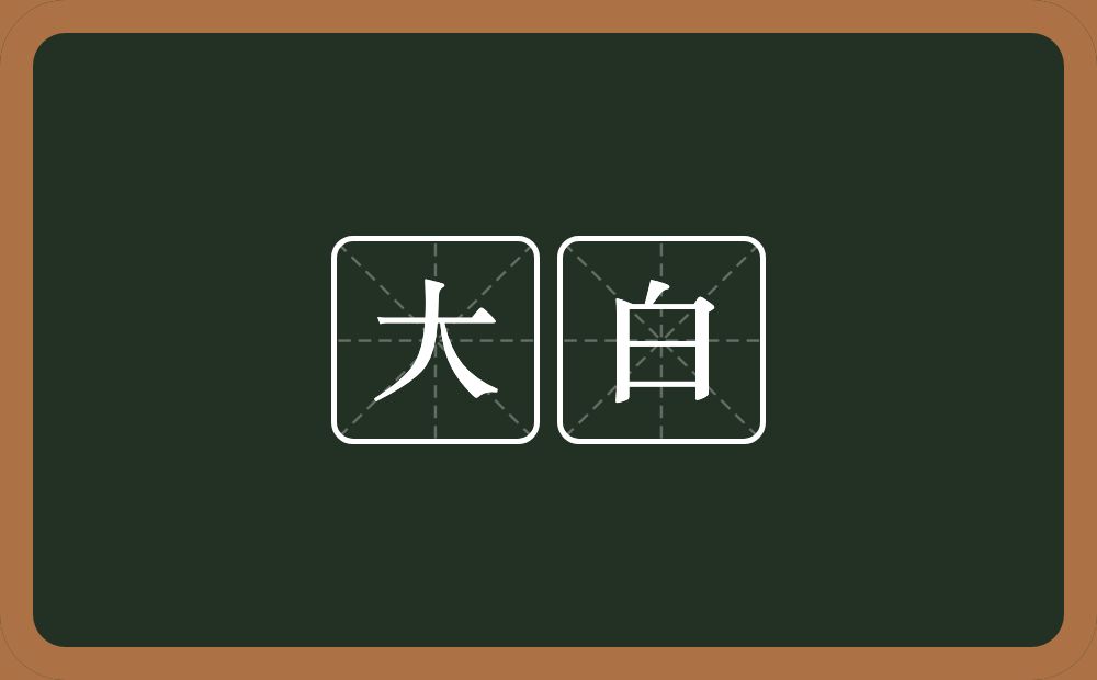 大白的意思?大白是什么意思?