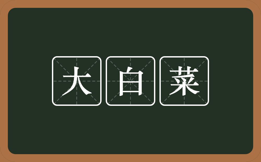 大白菜的近义词/反义词
