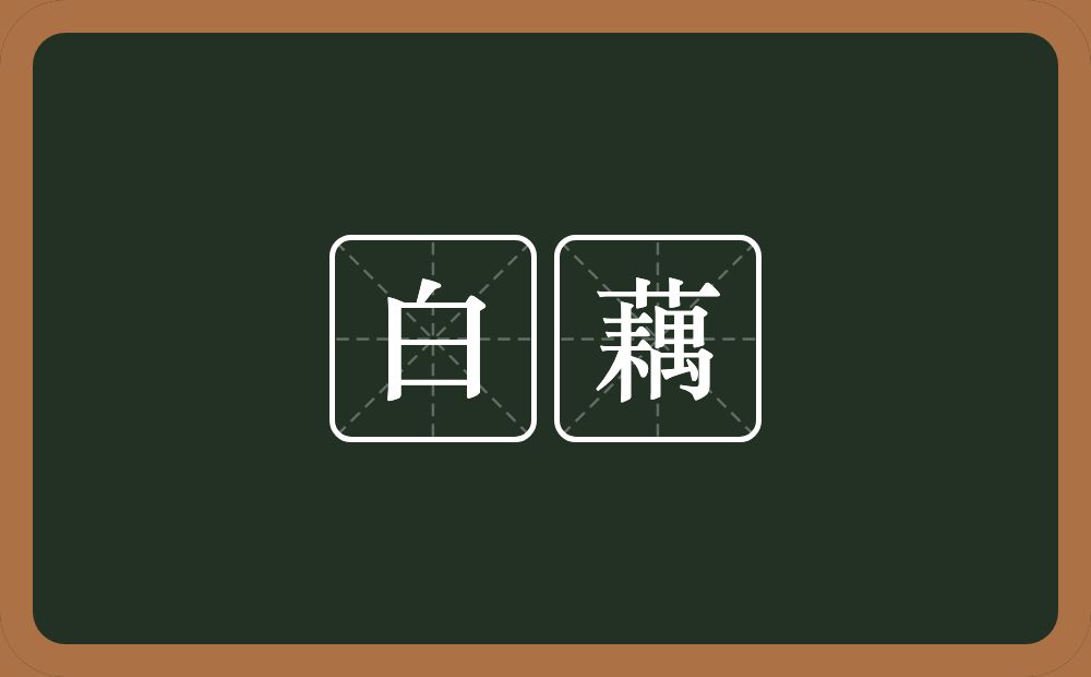 白藕的近义词/反义词