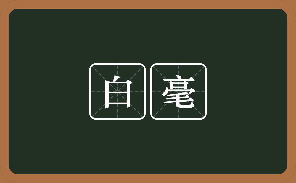 白毫的意思？白毫是什么意思？