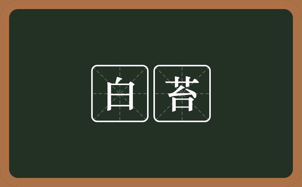 白苔的近义词/反义词