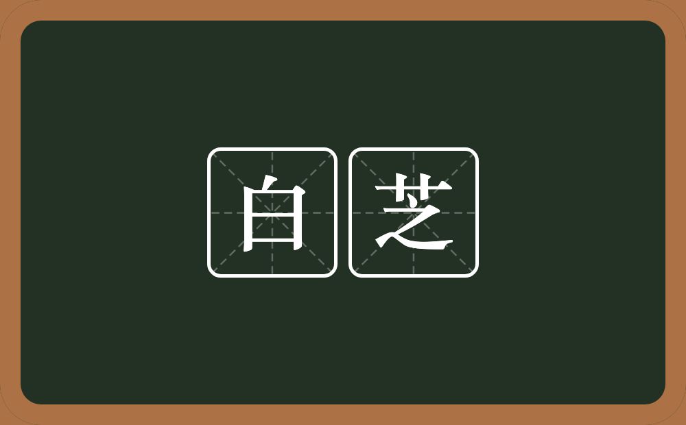 白芝的意思？白芝是什么意思？