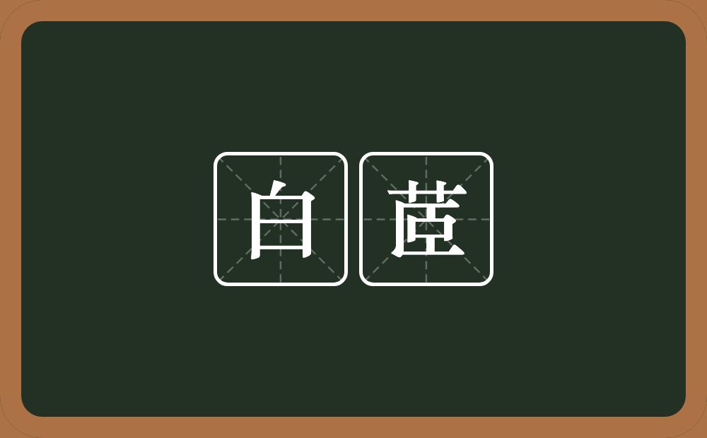 白茝的近义词/反义词