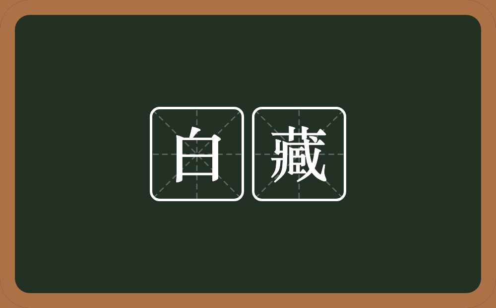 白藏的近义词/反义词