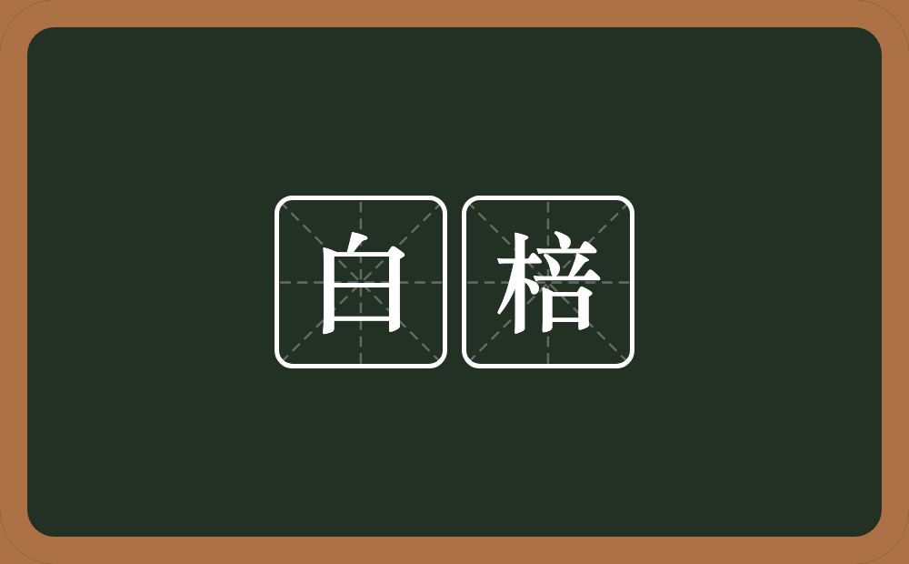 白棓的意思？白棓是什么意思？
