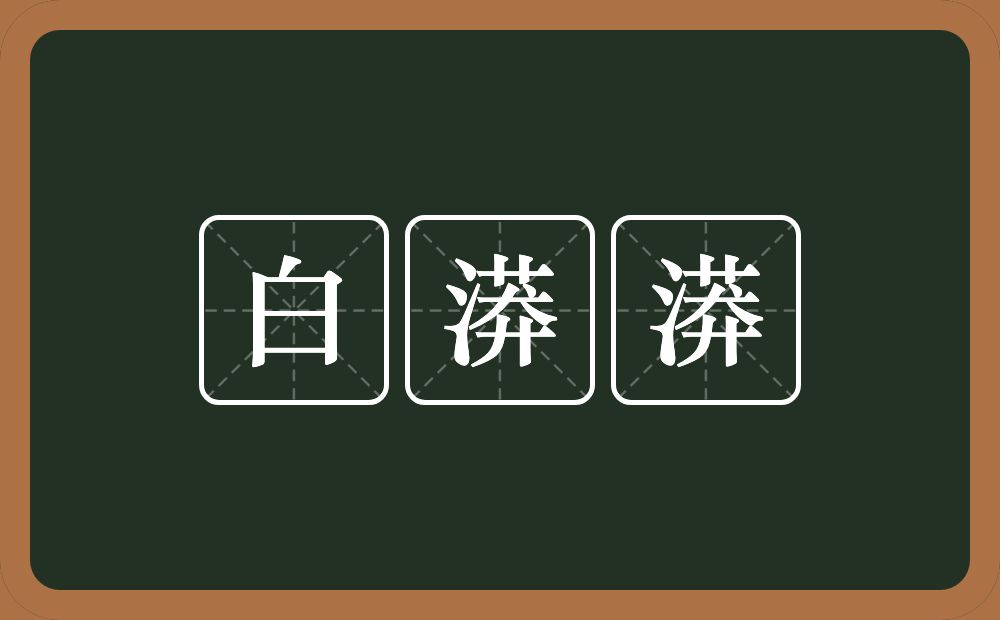 白漭漭的近义词/反义词