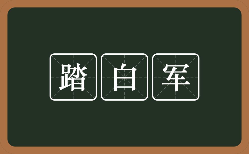 踏白军的近义词/反义词
