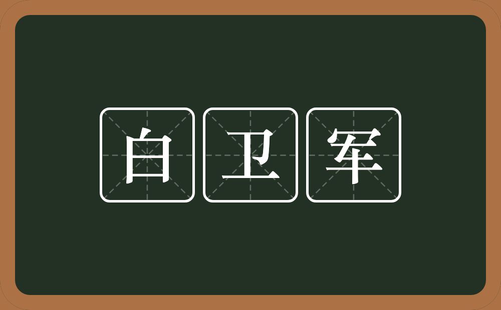 白卫军的近义词/反义词