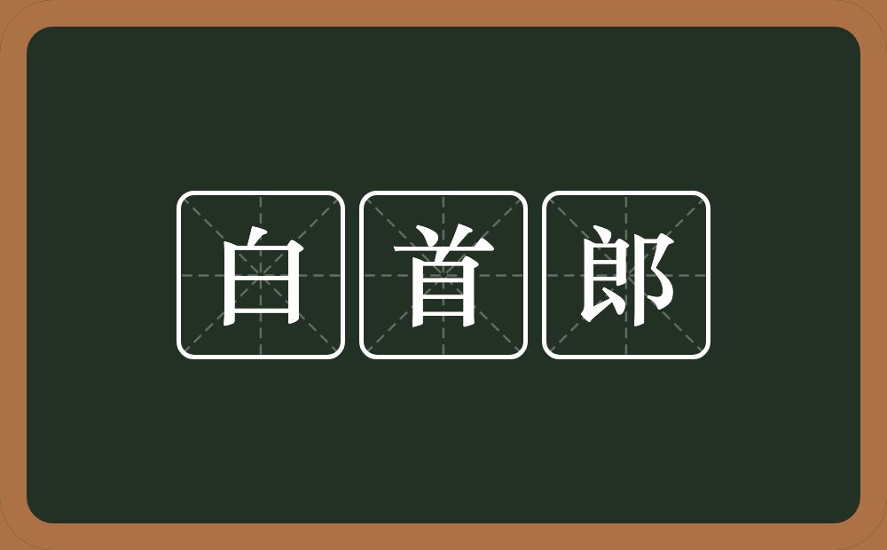 白首郎的近义词/反义词