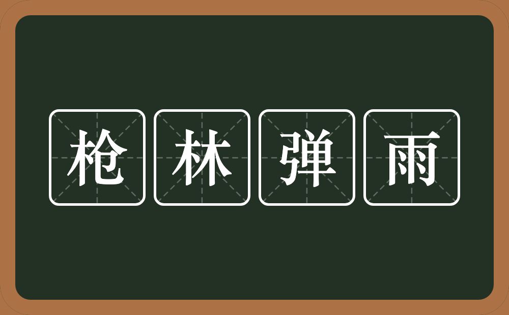 枪林弹雨的意思?枪林弹雨是什么意思?