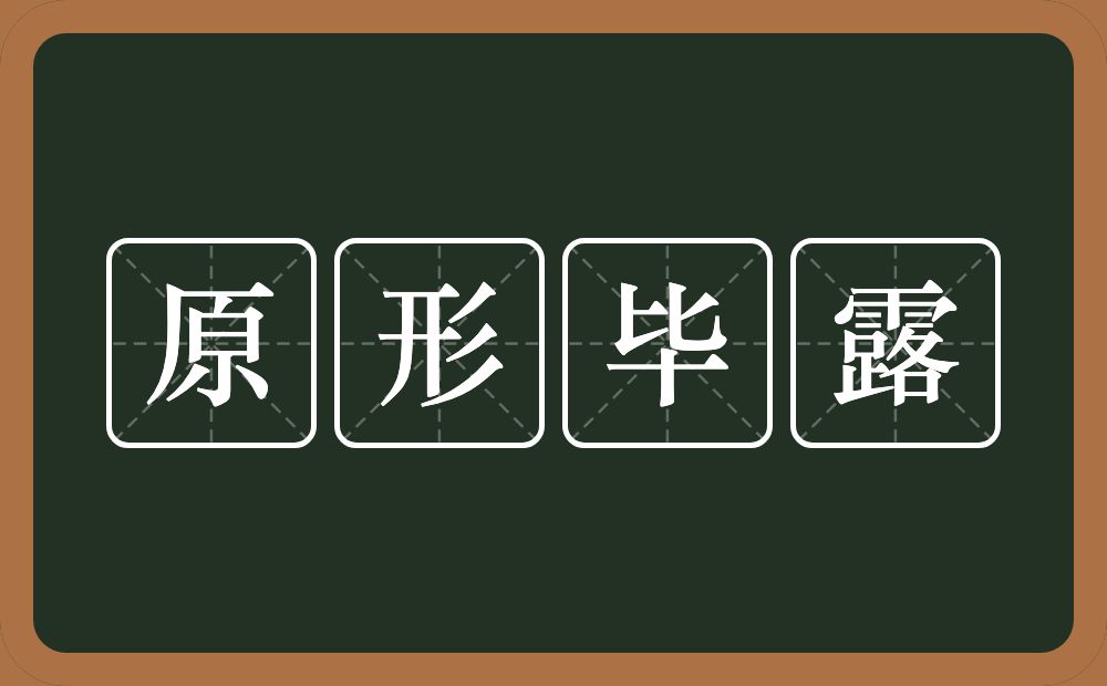 原形毕露的意思?原形毕露是什么意思?