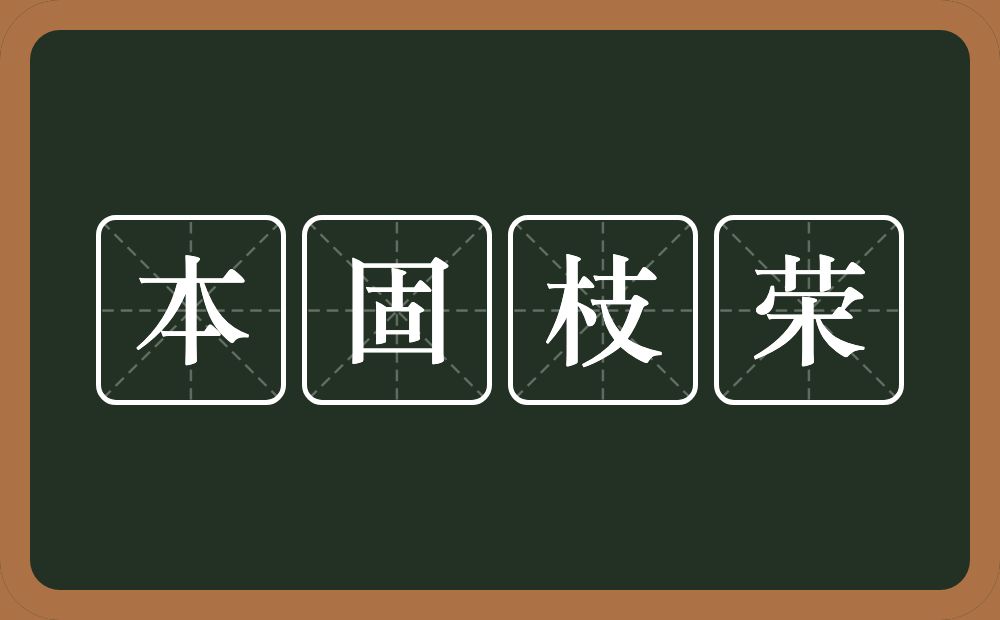 本固枝荣的意思？本固枝荣是什么意思？