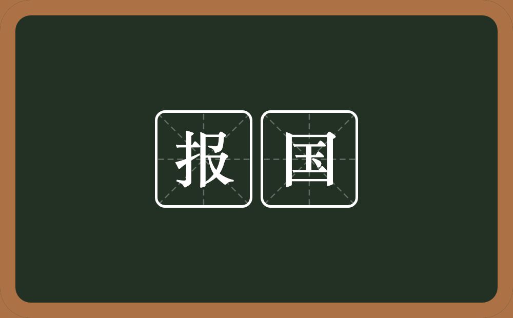 报国的意思?报国是什么意思?