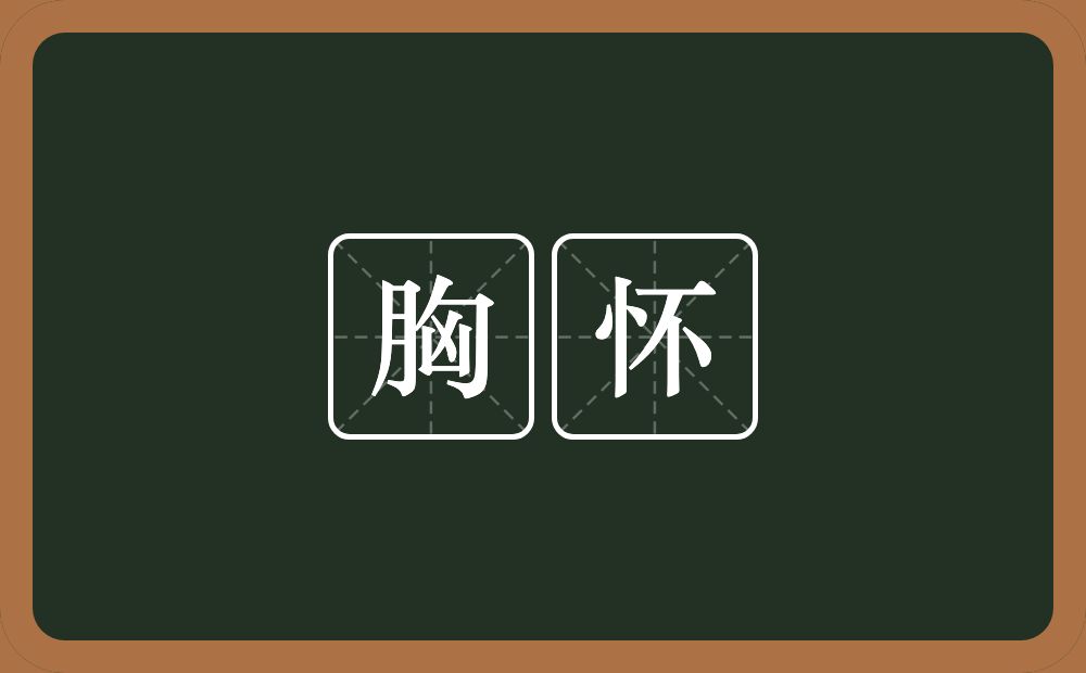 胸怀的意思?胸怀是什么意思?