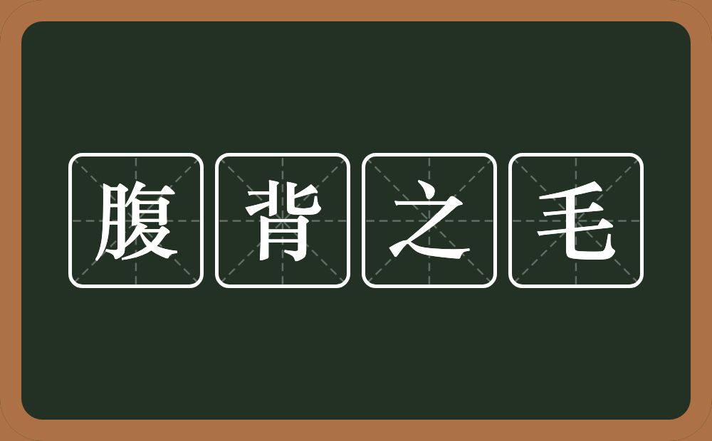 腹背之毛的意思？腹背之毛是什么意思？