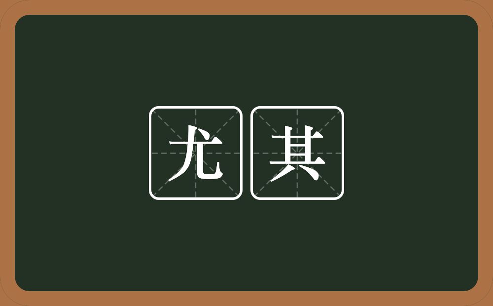 尤其的意思?尤其是什么意思?