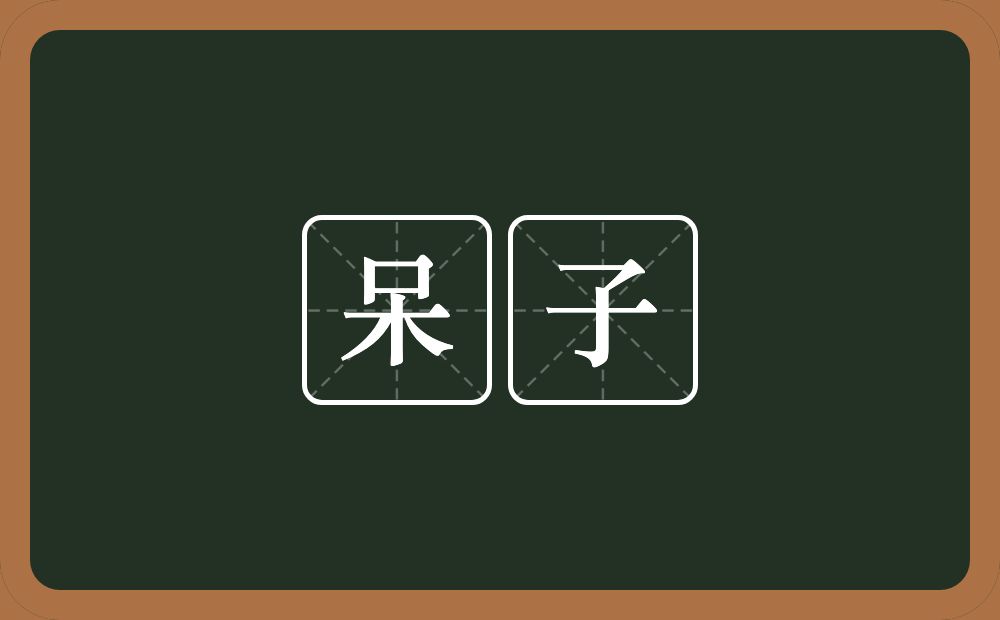 呆子的意思？呆子是什么意思？