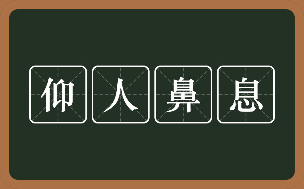 仰人鼻息的意思?仰人鼻息是什么意思?