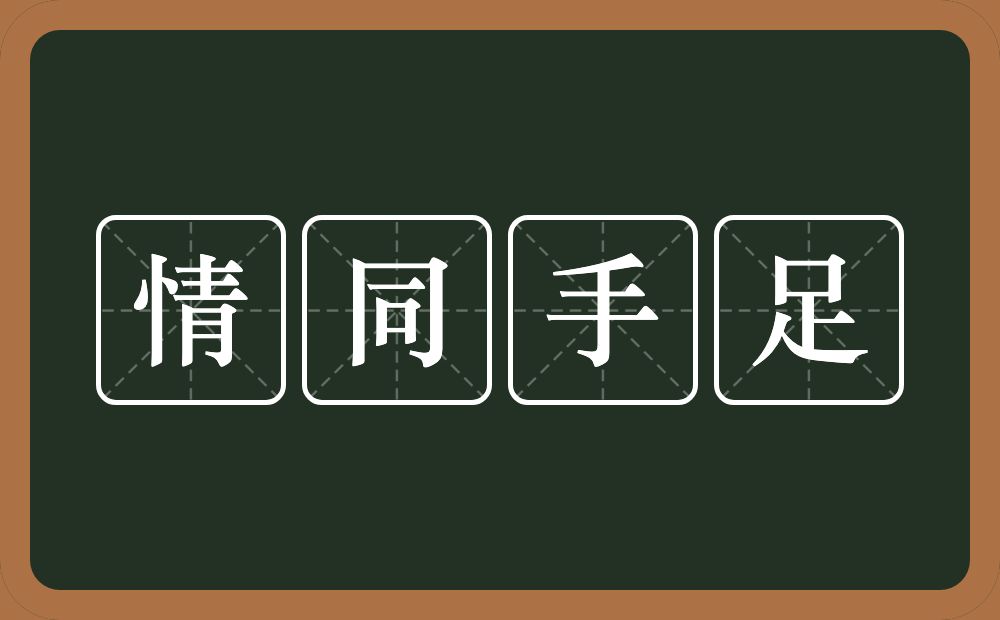 情同手足的意思？情同手足是什么意思？