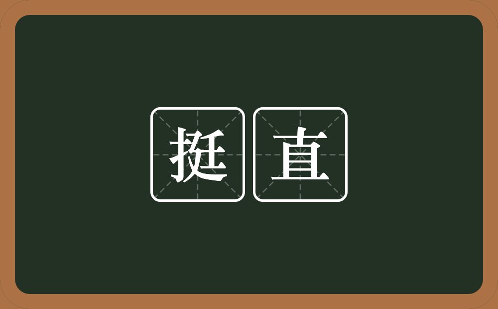 挺直的意思？挺直是什么意思？