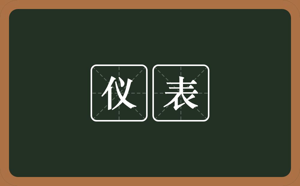 仪表的意思?仪表是什么意思?