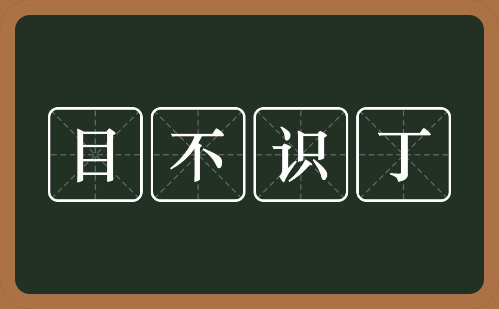 目不识丁的意思?目不识丁是什么意思?
