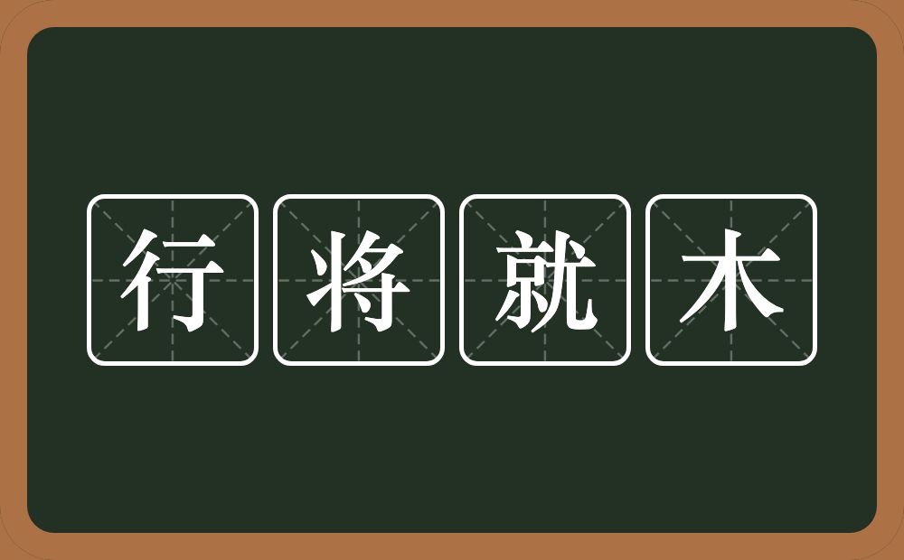 行将就木的意思?行将就木是什么意思?