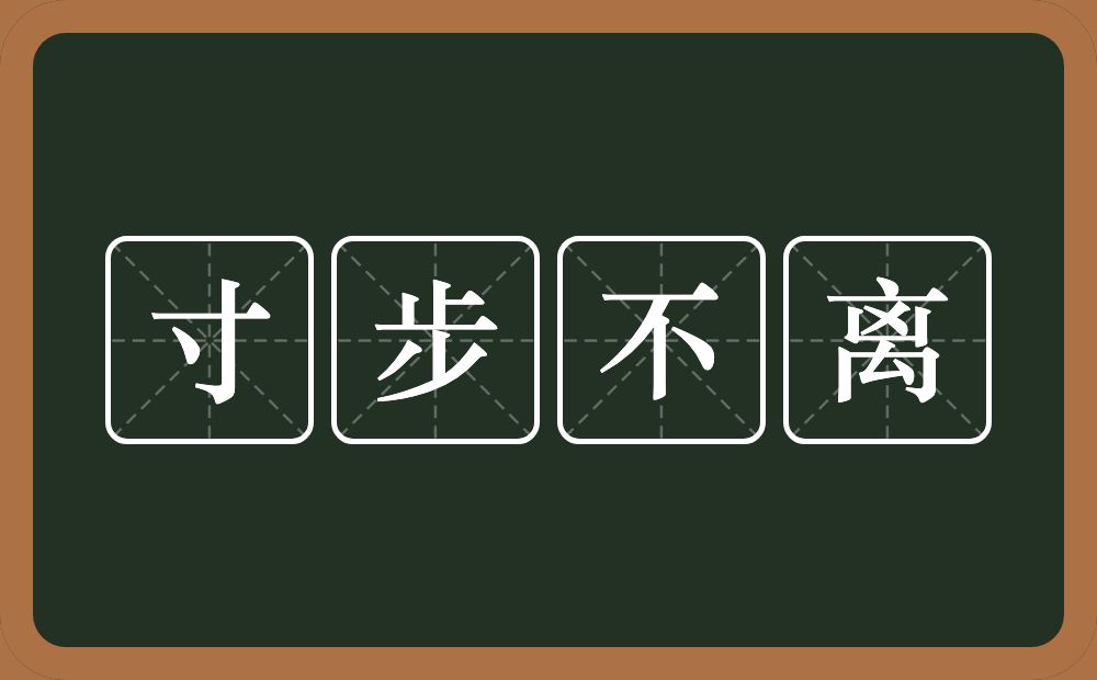 寸步不离的意思?寸步不离是什么意思?