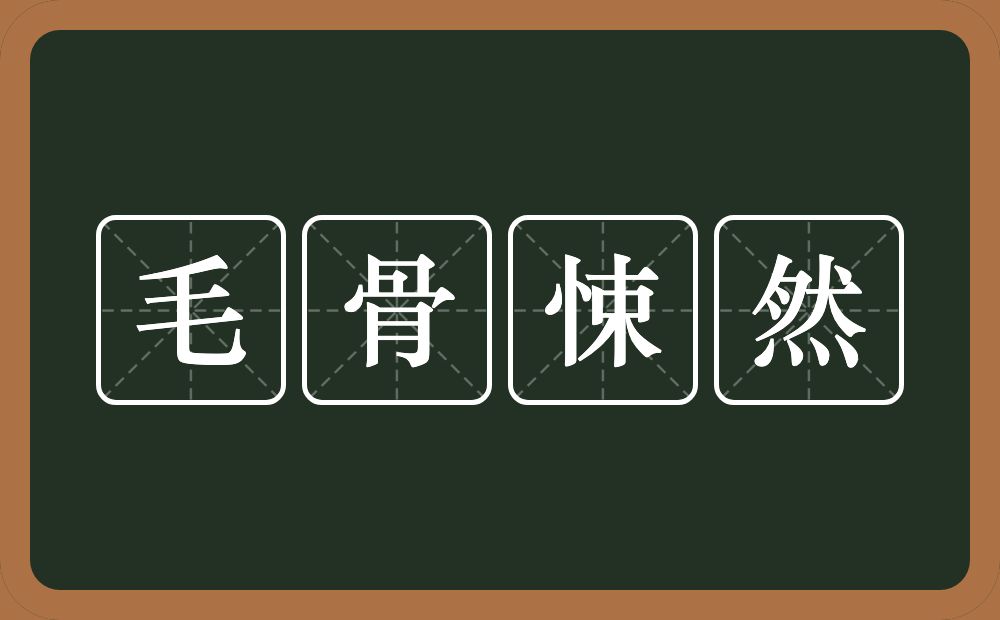 毛骨悚然的意思？毛骨悚然是什么意思？