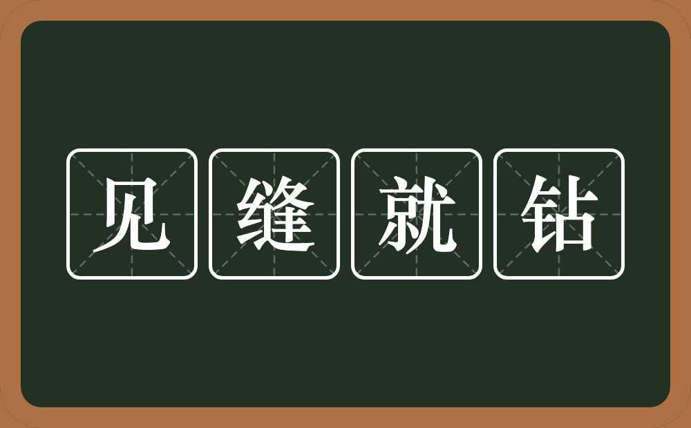 见缝就钻的意思？见缝就钻是什么意思？
