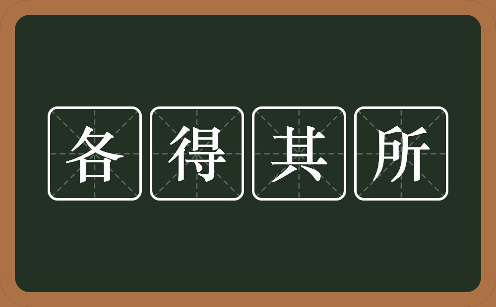 各得其所的意思?各得其所是什么意思?
