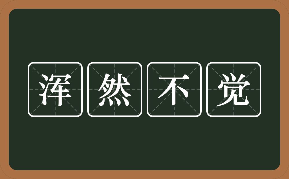 浑然不觉的意思？浑然不觉是什么意思？