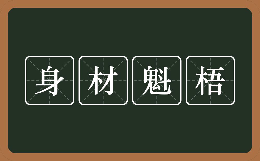 身材魁梧的意思?身材魁梧是什么意思?